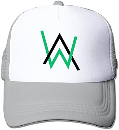 BYPGLT Alan Walker Logo Adjustable Printing Mesh Cap Snapback Unisex Custom Hats Gray