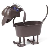 Gertruda the Weiner Dog Metal Indoor/Outdoor Planter & Wormy Watering Sensor