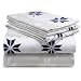 Pinzon 160-Gram Printed Flannel Queen Sheet Set, Swiss Bliss Blue
