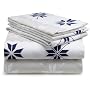 Pinzon 160-Gram Printed Flannel Queen Sheet Set, Swiss Bliss Blue