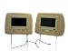 Pair of New Tview T718dvpl-tan Headrests with 7