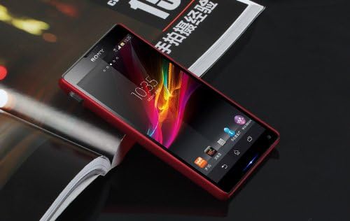 Cotowin Slim Fit Solid Color Hard Plastic Back Case Protective Phone Cover Skin for Sony Xperia ZL L35H (Red)