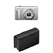 Olympus VR-340 16MP Digital Camera (Silver) and Textured Leather Case (Black)