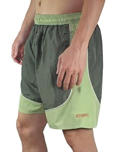 Reebok Mens High Performance Athletic Sports Shorts with Brief Lining XL Green