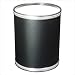 Budget Series Round Vinyl Wastebasket - White/Silver Trim
