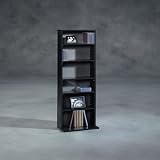 Beginnings Black Media Storage Tower Black Finish