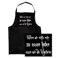 Coole-Fun-T-Shirts Herren Grillsch�rze Wenn wir nichts mehr zu essen haben ... grillen GRILL BBQ, schwarz, 10470