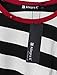 Allegra K Women Boat Neck Batwing Tops Stripe Oversize T Shirts
