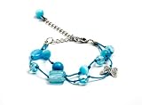 Oi! - Ladies Blue Agate and Venetian Glass Bracelet - B0984
