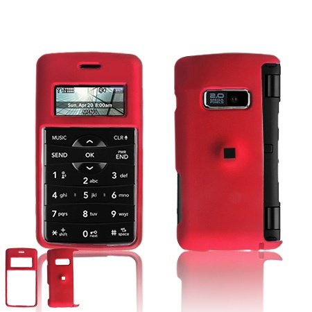 LG EnV2 VX9100 Cell Phone Red Rubber Feel Protective Case Faceplate Cover