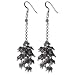 Smokey Quartz Sterling Silver Dangle-earrings 3.5 Inches