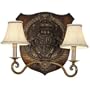 Maitland-Smith Crested Wood Wall Sconce