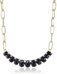 Faceted Cabochon Collar Necklace, 18.25"