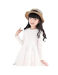 Girls Spring Fall Winter Cotton Mesh Above the Knee  Dress