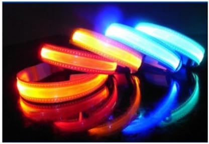 Glow Pet Dog LED Collar Safety Necklace Flashing Lighting up 1 Piece (Blue, S)
