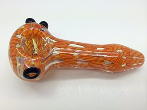 Multi-colored 4 1/2" Glass pipe spoon shape Insense holder. Manufactured by Crystal rose, handmade Glass Art pipe, inside out one of a kind design