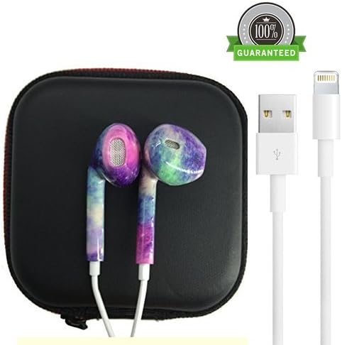 Apple iphone Stereo iPhone EarPods with Mic&amp;Remote Control, Noise Cancelling Earbuds Headphones 3.5mm Jack Earphones for Apple iPhone/iPad/iPod + 3FT iPhone Charging Cable+box