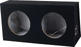 Double / Twin 10 Car Speaker / Subwoofer Black Carpeted Enclosure Box