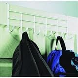 Spectrum 62700 Over The Door 6-Hook Coat Rack, White