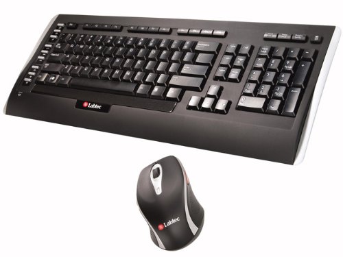 Labtec Laser Wireless Desktop 1200 Dpi Keyboard And Mouse Bundle Combo Set , Programmable , Uk Layout - Spill Resistant Picture