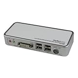 StarTech 2 Port USB DVI KVM Switch Kit with Cables USB 2.0 Hub & Audio (SV211KDVI)