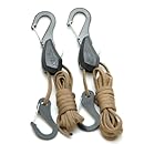 Particle by Symbiote 054020 Rope Lock Tie Down with 6' of 550 Paracord and Snap Hooks - Pair