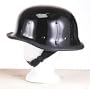Novelty Shiny Black German Biker Motorcycle Helmet