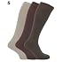 Mens ribbed knee high 100% cotton socks (Pack of 3)