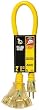 Woods 2882 Yellow Jacket Power Block 2-Foot 12/3 STW Yellow 15 Amp/125 Volt Rated Outdoor Power Block