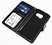 Samsung Galaxy S7 Edge Wallet Case, Bastex Shiny PU Leather Black Flip Wallet Credit Card Cover for Samsung Galaxy S7 Edge