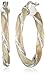 Amazon Collection Tri- Color Sterling Silver Twisted Round Hoop Earrings