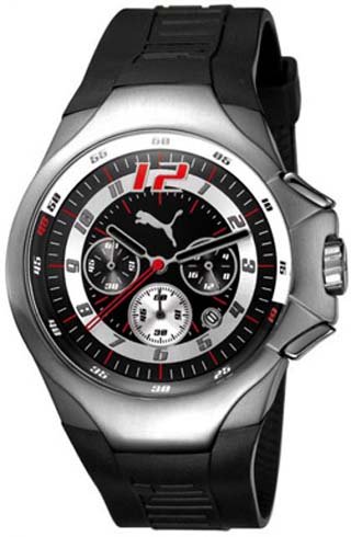 Puma Time Herrenuhr TOP GEAR UP CHRONO SILVER A.PU100061005