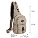 Daosen Sports Unbalance Backpack Sling Bag for Men Canvas Chest Pack/Hiking Bag