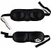 Urban Zen Ultra Comfortable Face Contoured Model Sleeping Mask with Ear Plugs and Travel Pouch, Black