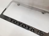 Toyota Engraved Chrome License Plate Frame with 2 Free caps