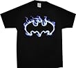 Batman Flames Logo Black T-shirt Tee