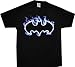 Batman Flames Logo Black T-shirt Tee