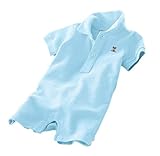 オルル (OLULU）ベビー服 カバーオール ロンパース ポロシャツ おでかけ着オルル (OLULU）(18-24カ月 ライトブルー)