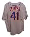 Tom Seaver Autographed/Hand Signed New York Mets Gray Majestic Throwback Jersey Inscribed Miracle Me