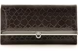 Black & Brown Alligator Embossed Checkbook Wallet