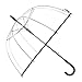 Remedios Automatic Open Transparent Clear Bubble Dome Umbrella with Black Trim