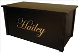 Dream Toy Box Personalized Espresso Toy Box with Edwardian Lettering