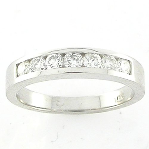 14KT White Gold Wedding Anniversary Diamond Band Bridal Ring (GH, SI, 1/2 carat)