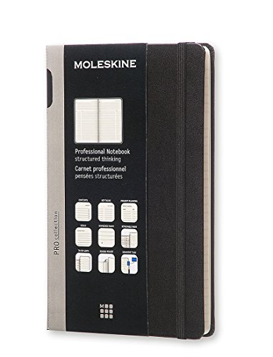 Moleskine Pro Collection Professional Notebook, Large, Black, Hard Cover (5 x 8.25)