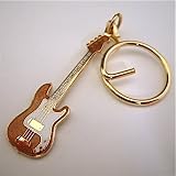 フェンダー・プレシジョン・ベース 茶 キーホルダー (携帯ストラップ付）FP Fender Bass Keychainの画像
