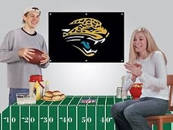 Jacksonville Jaguars Game/Tailgate Party Kits Banner & Tablecloth NFL Football Fan Shop Sports Team Merchandise