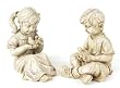 Set of 2 Inspirational Statuary Children with Animals Outdoor Garden Figures 9"