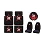 Betty Boop Star 9pc Combo Set Front & Rear Floor Mats  Seat Covers  Steering Wheel Cover  CD Visor & Keychain