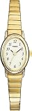 Timex Womens Oval Face stainless steel gold expansion band watch – T21872PF
