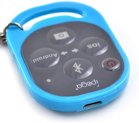 ERUSUN® Bluetooth Remote Control Wireless Camera Shutter Self-timer For iPhone iPod Android IOS Samsung Galaxy HTC Sony iPad, iPod (Blue)